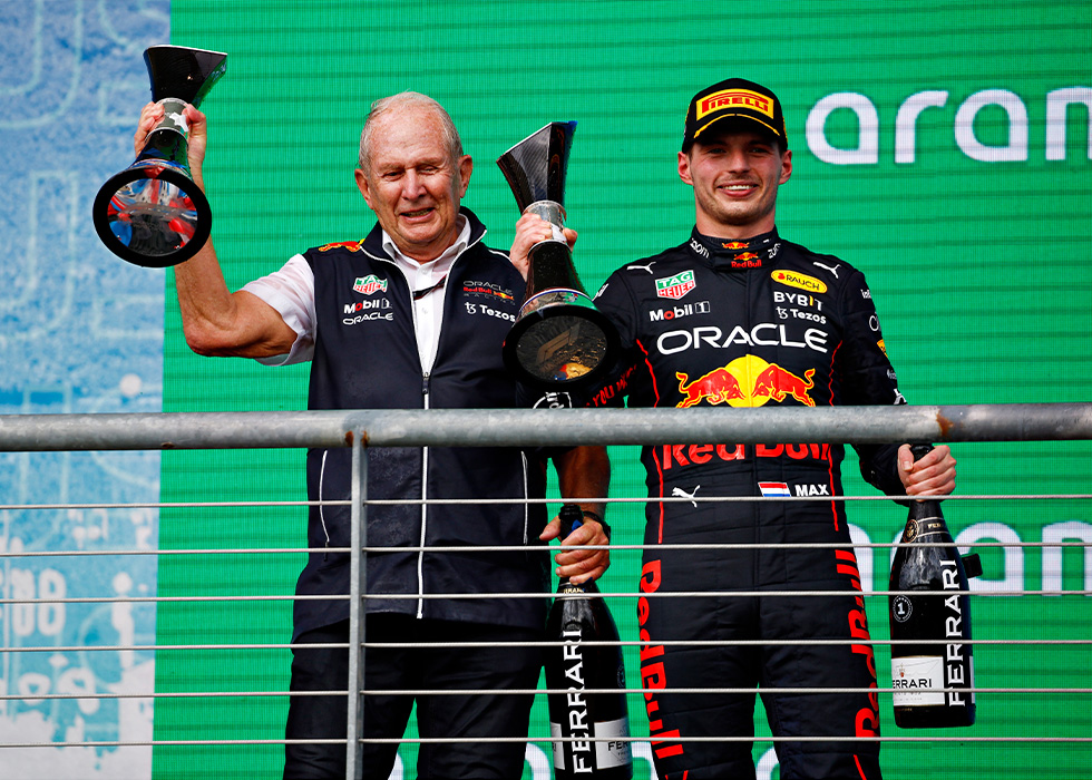 2022: Oracle Red Bull Racing, technically supported by HRC, wins Formula 1 drivers’ and constructors’ titles