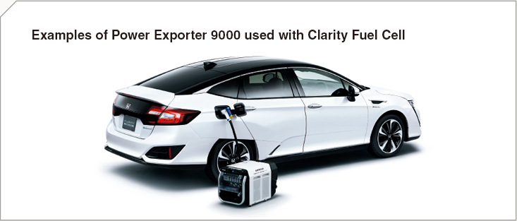Examples of Power Exporter 9000 used with Clarity Fuel Cell