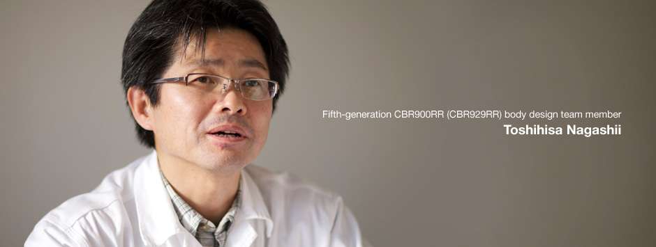 Fifth-generation CBR900RR (CBR929RR) body design team member Toshihisa Nagashii