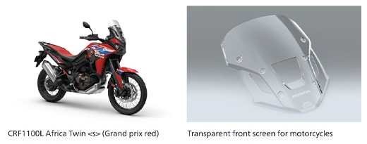 CRF1100L Africa Twin <s> (Grand prix red) Transparent front screen for motorcycles