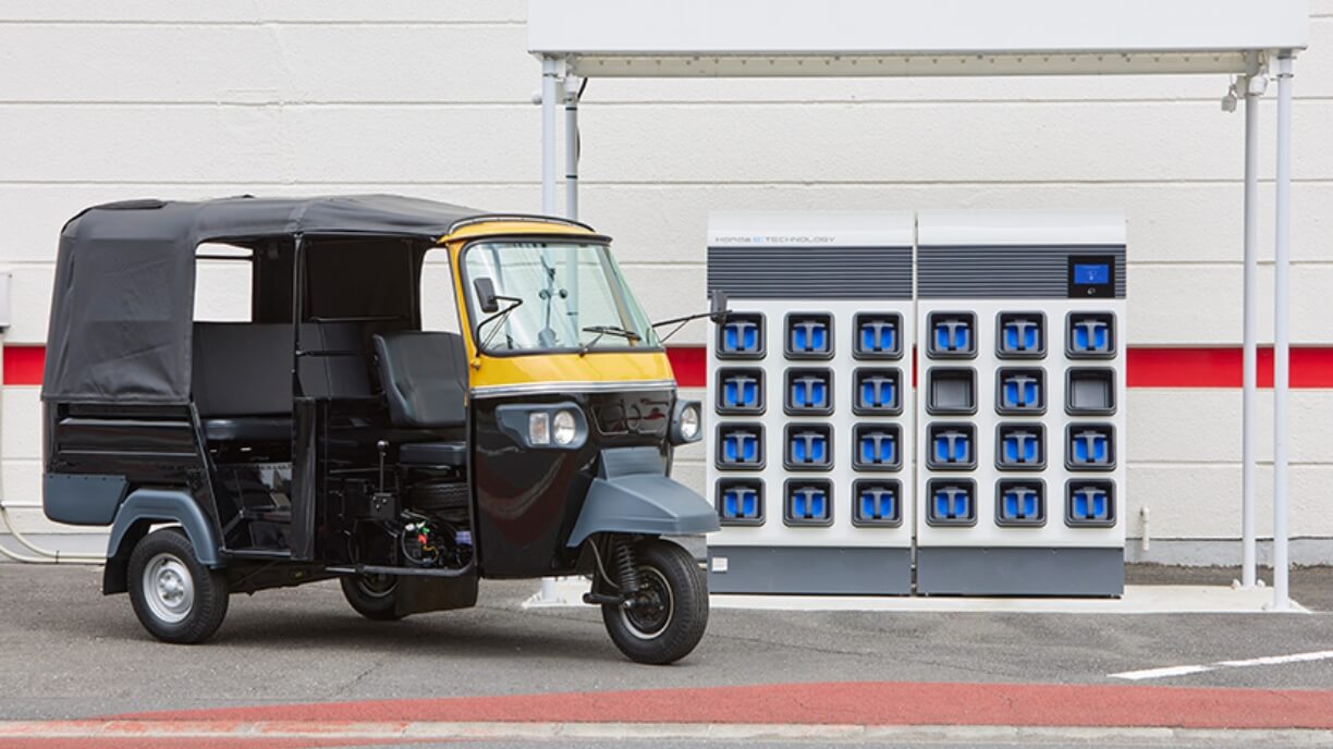 Honda establishes a local subsidiary for a battery sharing service business for electric three-wheeled cabs in India