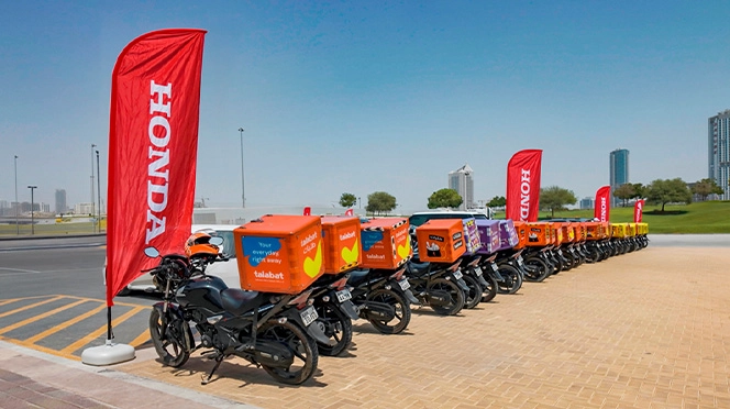 Toward a Safe and Secure Mobility Society: Honda Conducts Safe Riding Training for Delivery Riders in Dubai