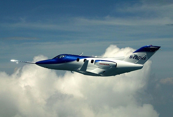 Flight test conducted on experimental aircraft (HondaJet) with HF118-2.
