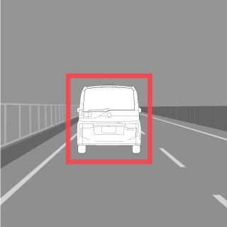 When the vehicle in front enters the measurement range of the camera and millimeter-wave radar, the system measures the following distance and speed difference between the vehicles.