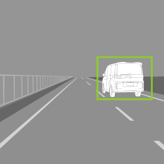 If following a vehicle with ACC activated, the camera and millimeter-wave radar detect the vehicle in front moving away.