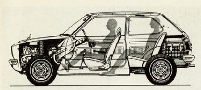 See-through illustration of the Civic