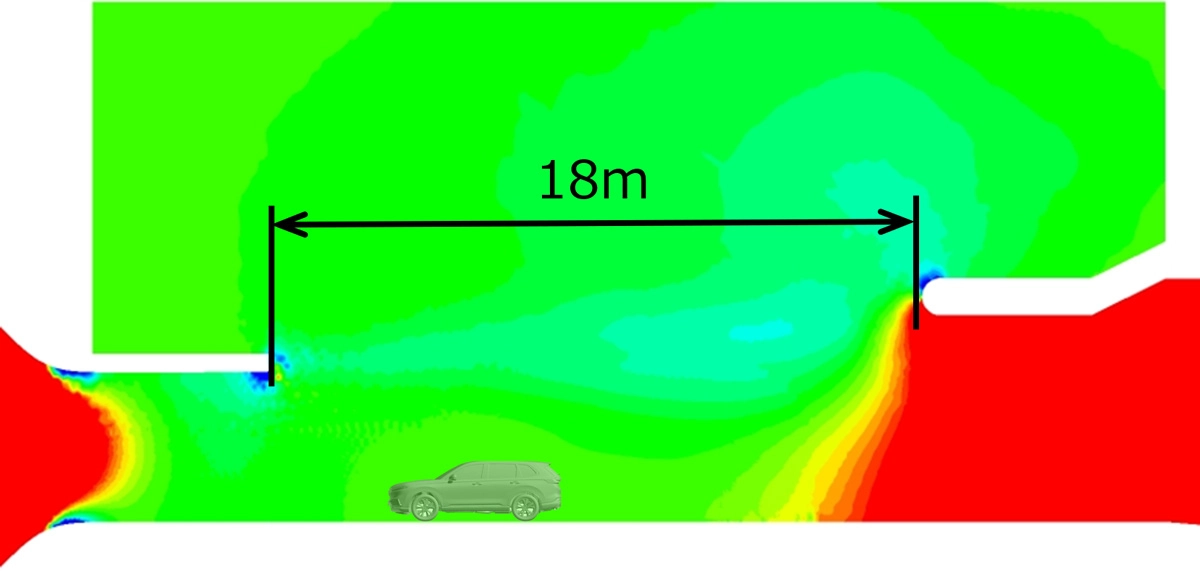 Distance from nozzle to collector