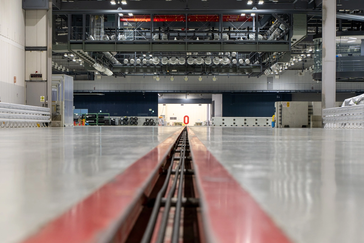 Test area looking toward 0 degrees from the 180-degrees course