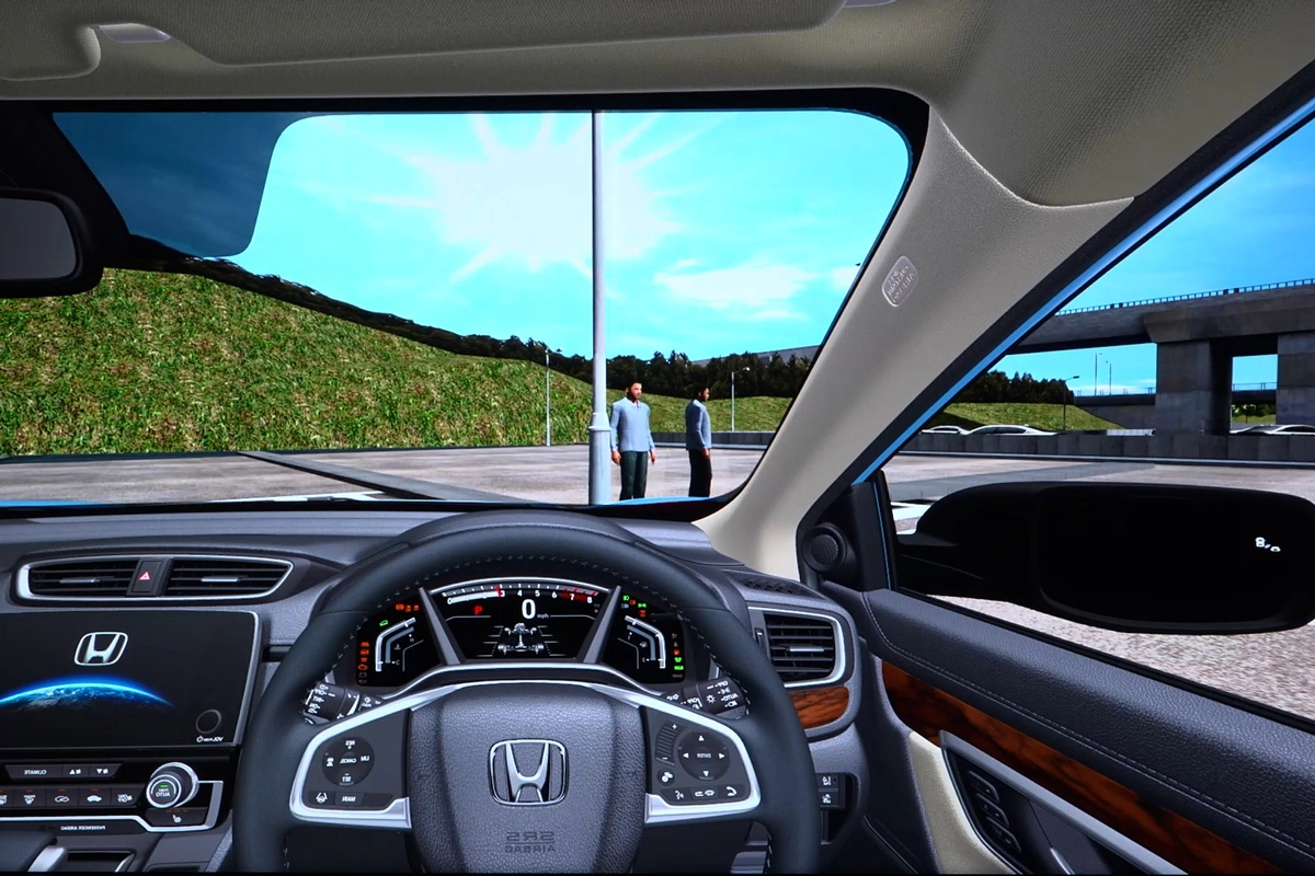 Old-new comparison: reconstruction of a car turning at an intersection