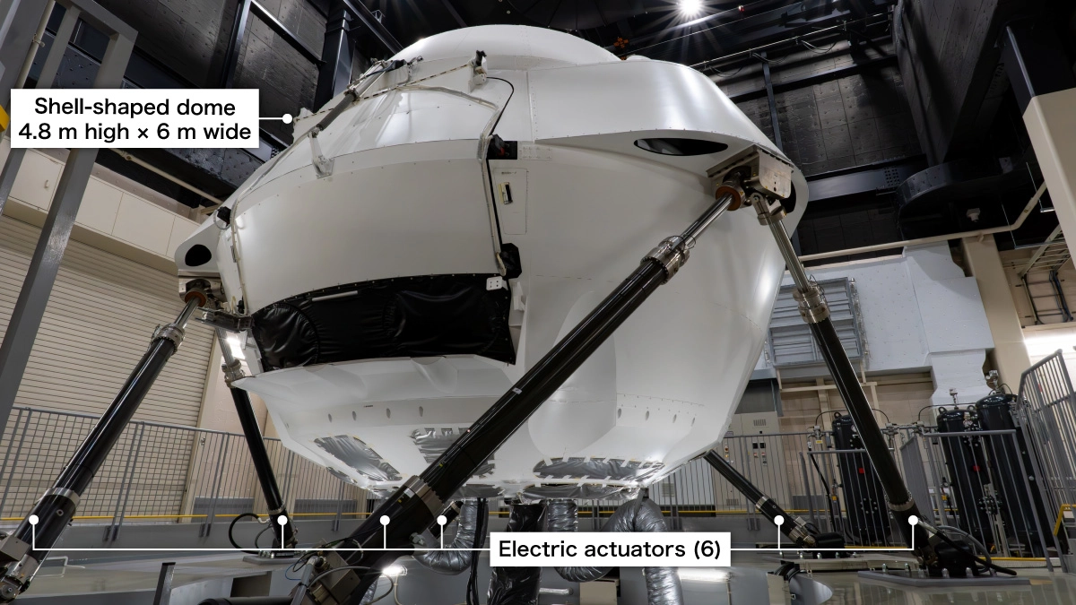 Exterior view of simulator