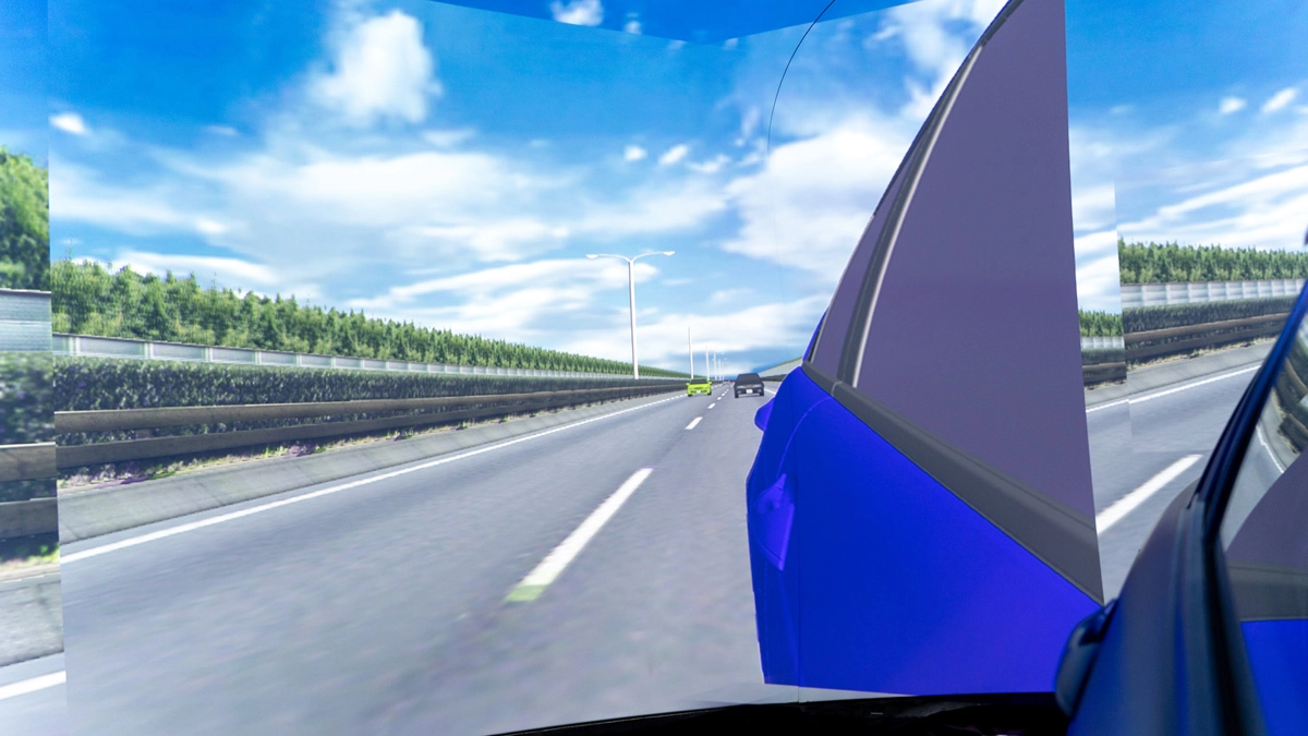 Projected images for side mirrors