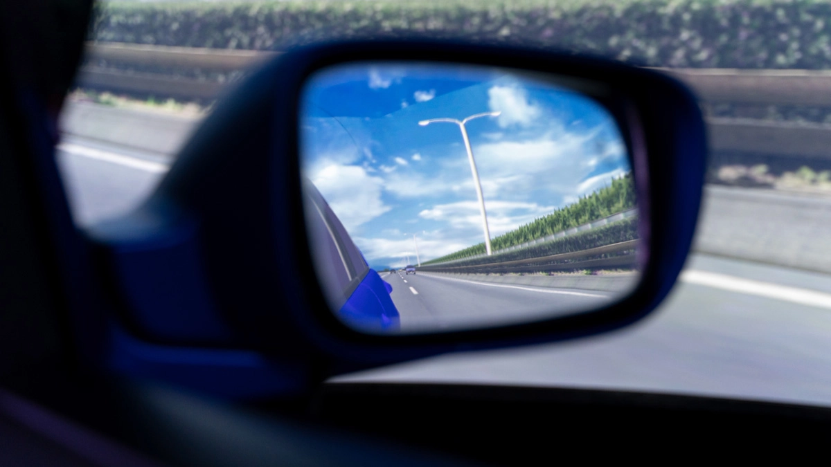 View from side mirror