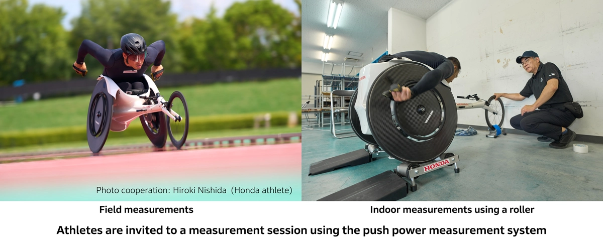 Athletes are invited to a measurement session using the push power measurement system
