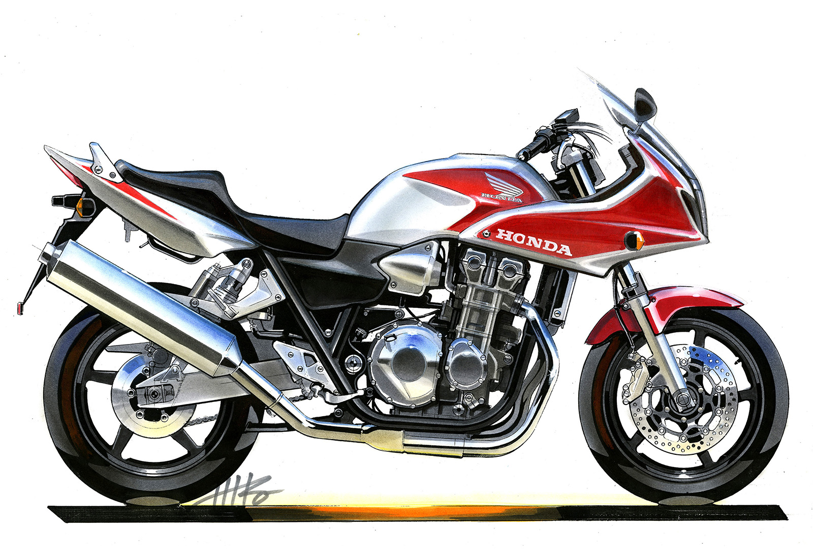 CB1300 SUPER BOL D'OR（2005年）ファイナルスケッチ