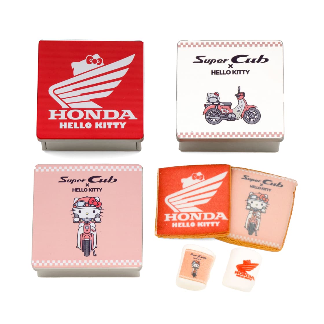 Honda×HELLO KITTY スクエアクッキー缶