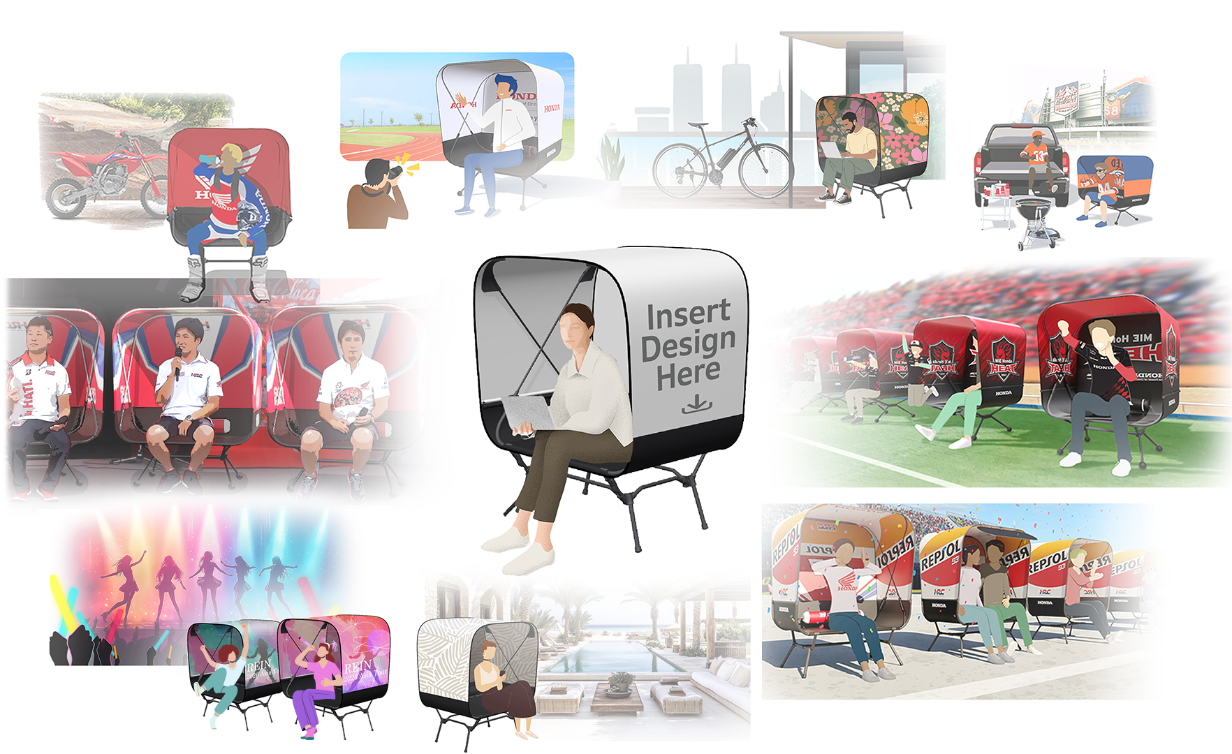 Tarpchair - 幕が着せ替えできる、新しい体験をつくるチェア | Honda
