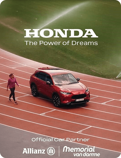 Olympic gold medalist Kim Gevaert and Allianz Memorial Van Damme.