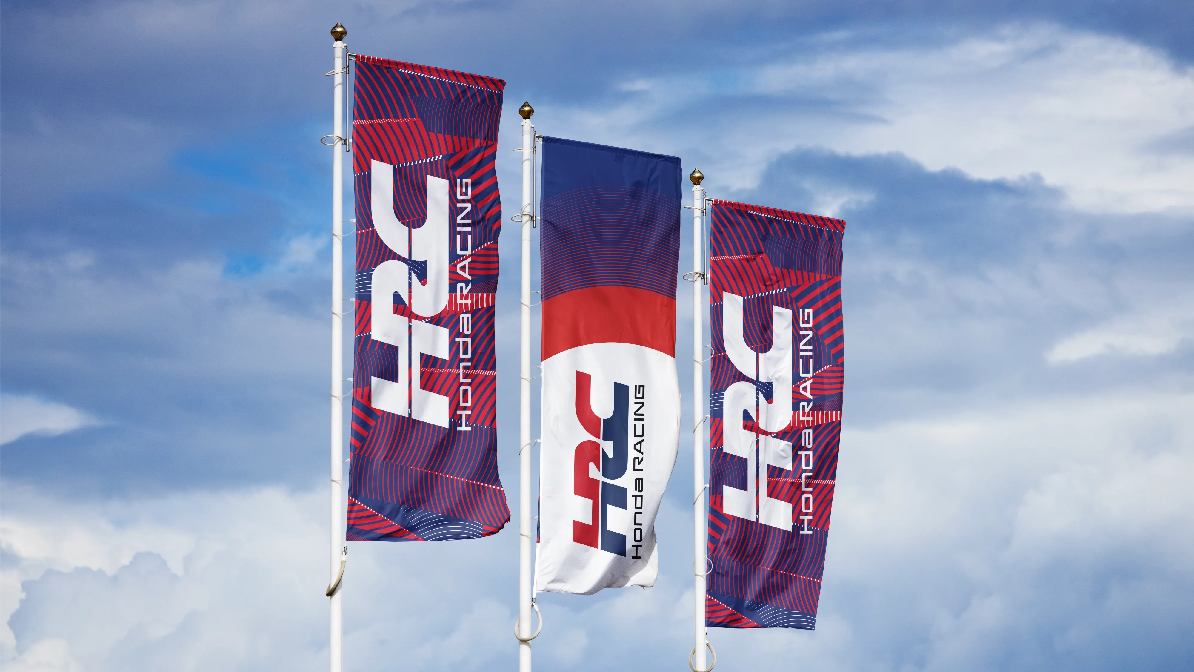 制作したカモフラージュ柄をフラッグに落とし込む想定をしたもの