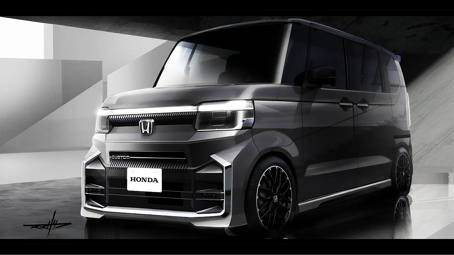 N-BOX CUSTOM（2026年マイナーチェンジモデル） スケッチ
