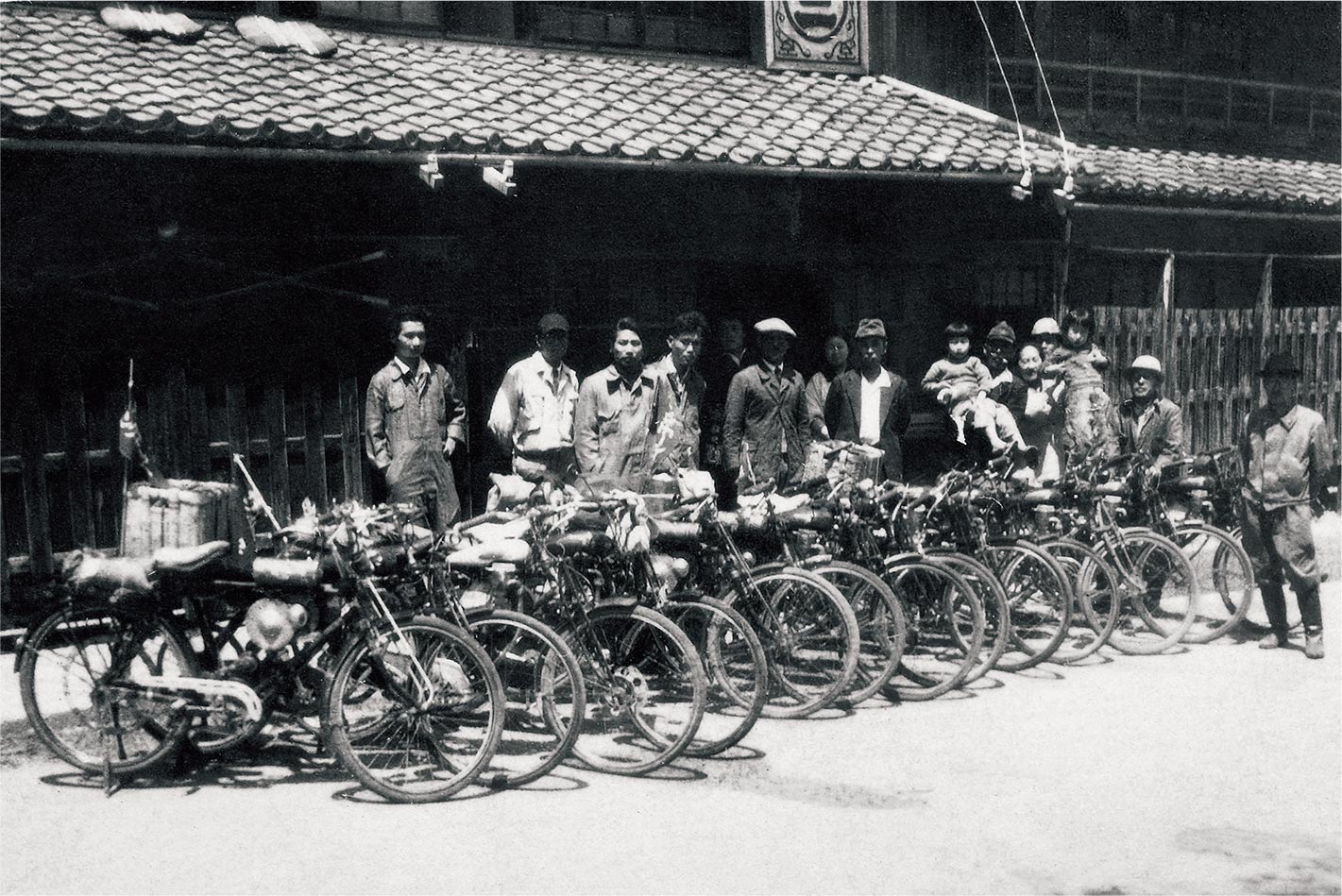 A型（自転車用補助エンジン）走行会（1947年）