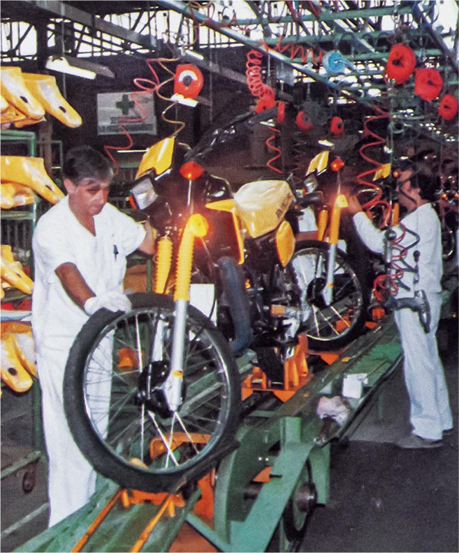 MHSAの生産ライン（1987年）