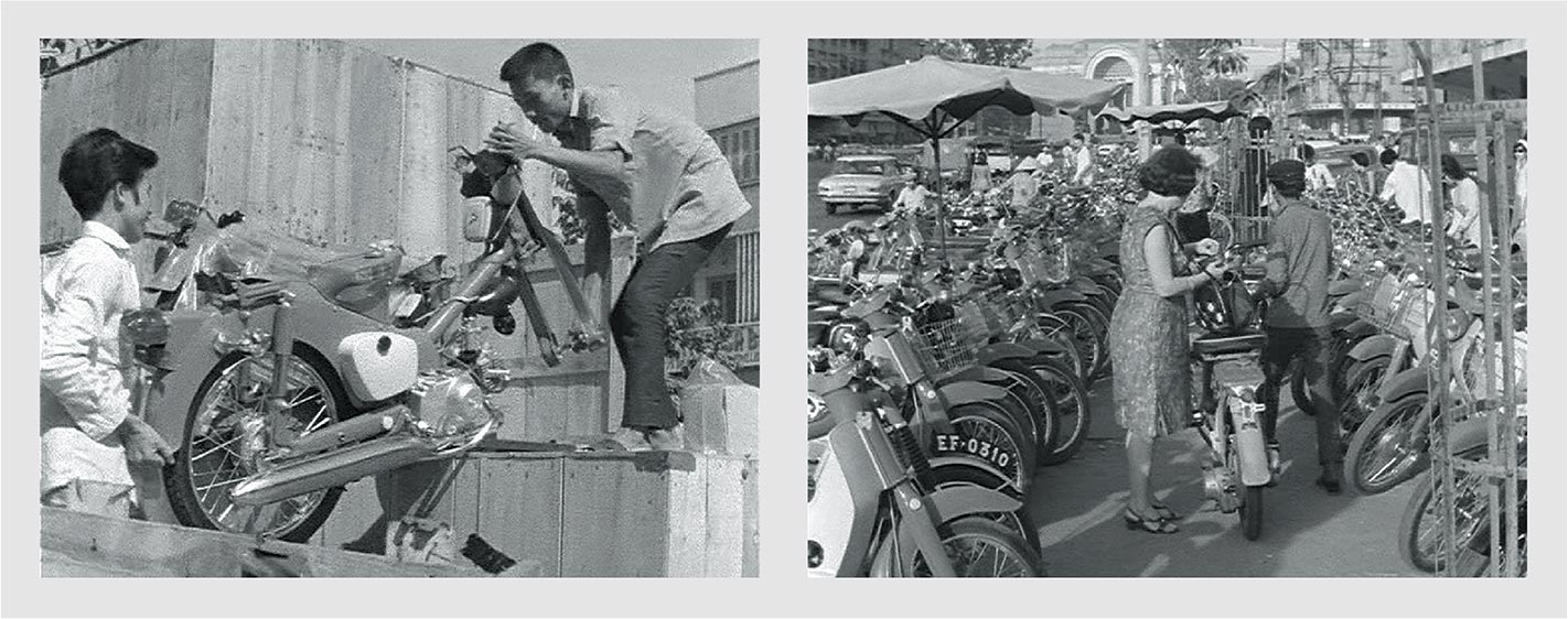 南ベトナムへ輸出されたスーパーカブその信頼性から二輪車のことは「ホンダ」と呼ばれるまでになった