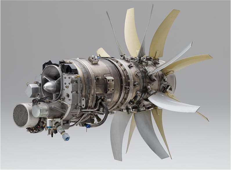 遊星ギアの二重反転機構を採用したアドバンスドターボプロップエンジン・2X