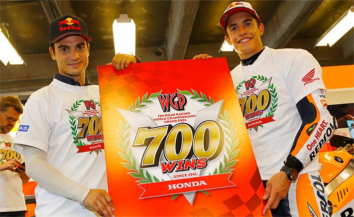 2015年、ロードレース世界選手権通算700勝達成