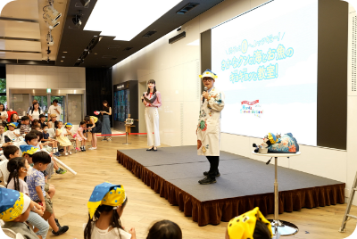 「Hondaウエルカムプラザ青山」での環境授業。「Honda　Summer Action! for Kids 2024」内で開催しました