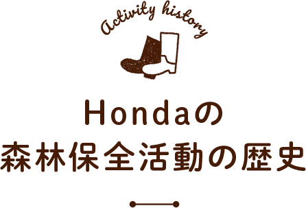 Hondaの森林保全活動の歴史