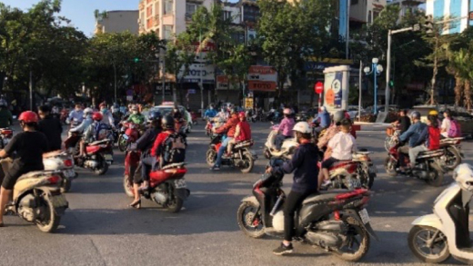 ベトナムハノイ市内の交通環境