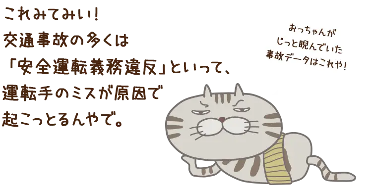 ����݂Ă݂��I��ʎ��̂̑����́u���S�^�]�`���ᔽ�v�Ƃ����āA�^�]��̃~�X�������ŋN�����Ƃ���ŁB