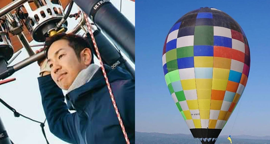 Winning Balloon Club 今村 辰之助 選手の顔とバルーンの写真