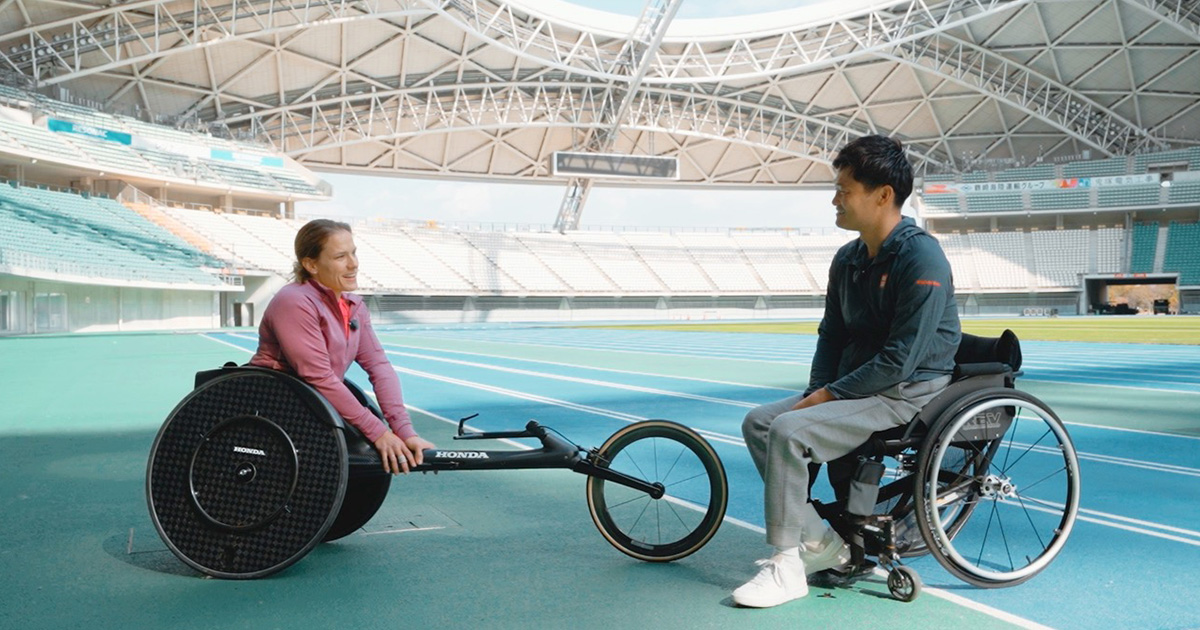 国枝慎吾さん×車いす陸上競技カテリーヌ・デブルナー選手　世界を舞台にするトップアスリート同士の夢の対談！