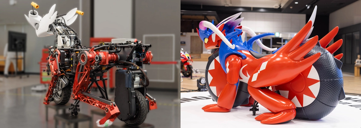 左：ホンダコライドンのフレーム　右：ホンダコライドン