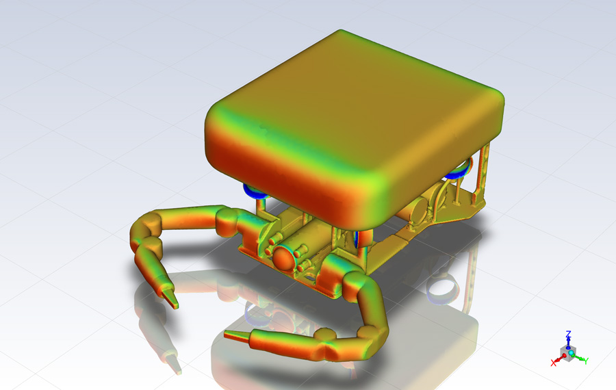 Honda ROV コンセプトモデルの流体シミュレーション結果イメージ
