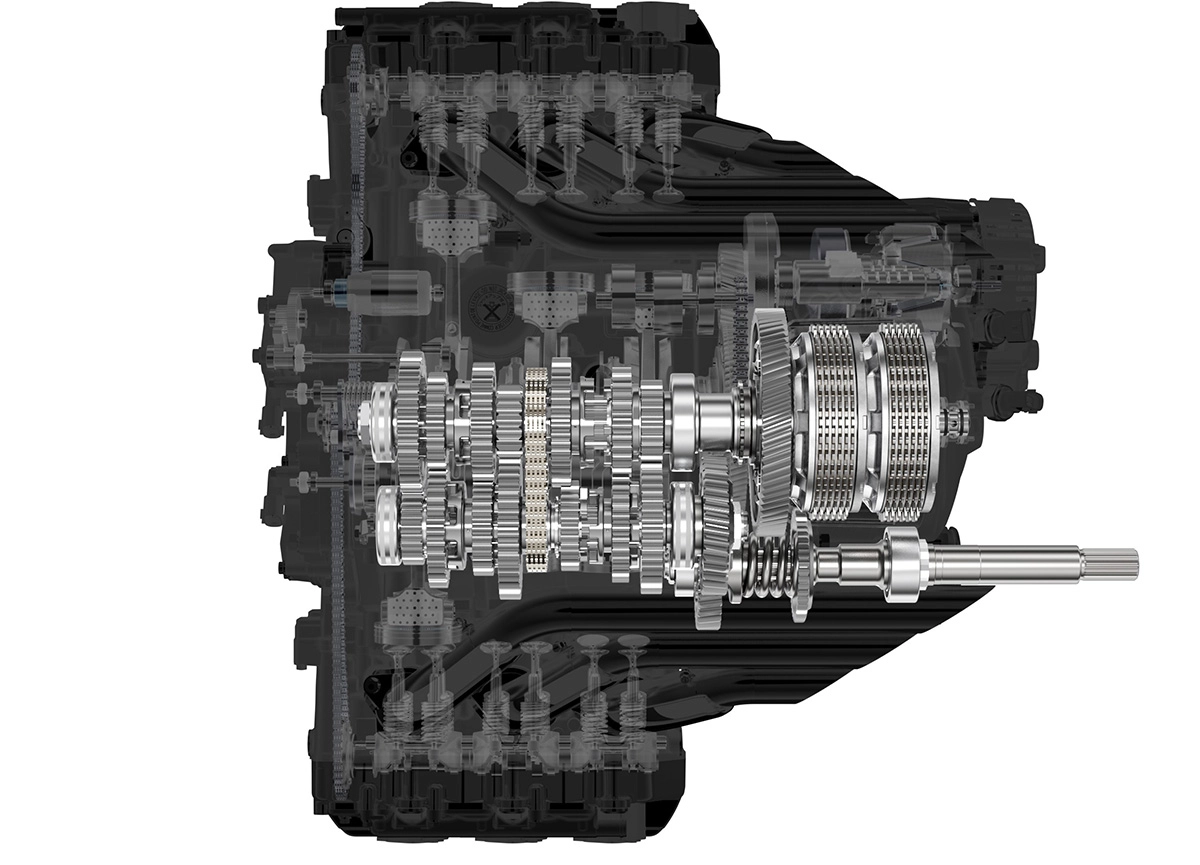 DCT仕様のパワーユニット全長はマニュアルミッション仕様と同じ