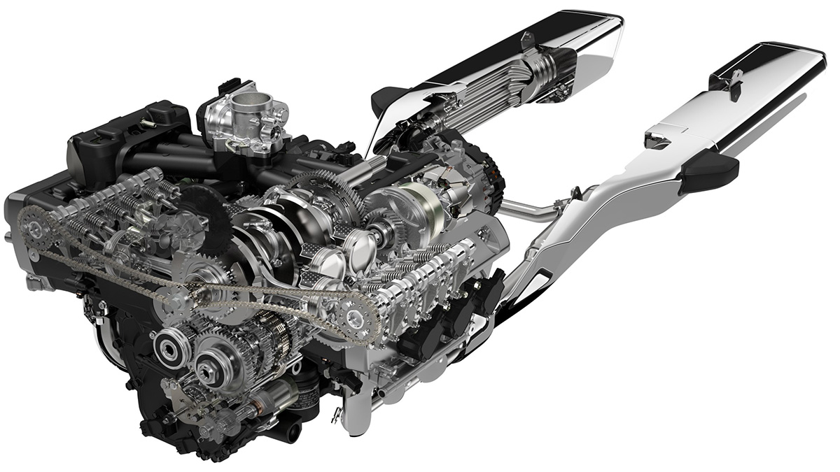 Hondaのフラッグシップモデルにふさわしい ユニカムOHC4バルブ水平対向6気筒