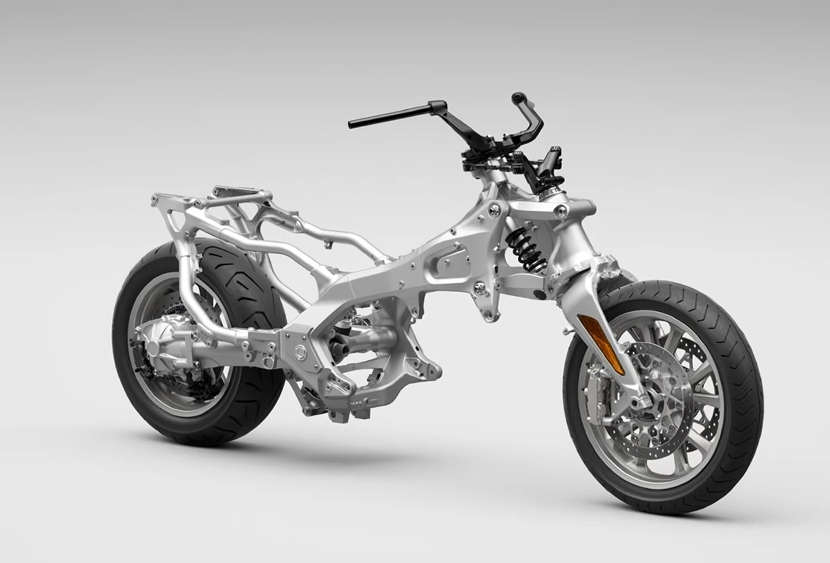 スイングアームは片持ち式のプロアーム