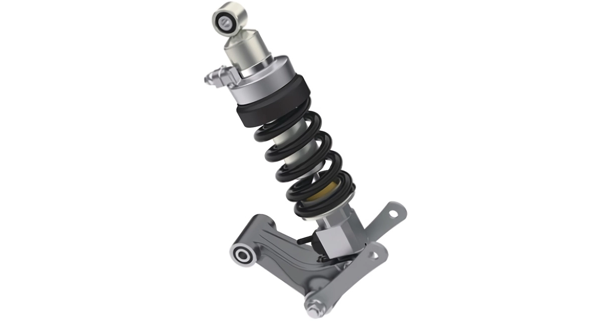 構造を刷新したプロリンク式リアショックユニット