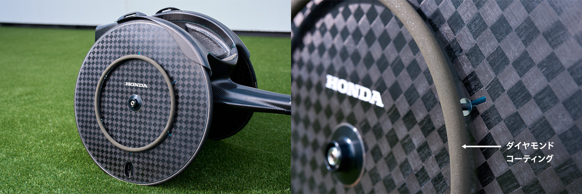 ダイヤモンド粉末を塗布したハンドリム