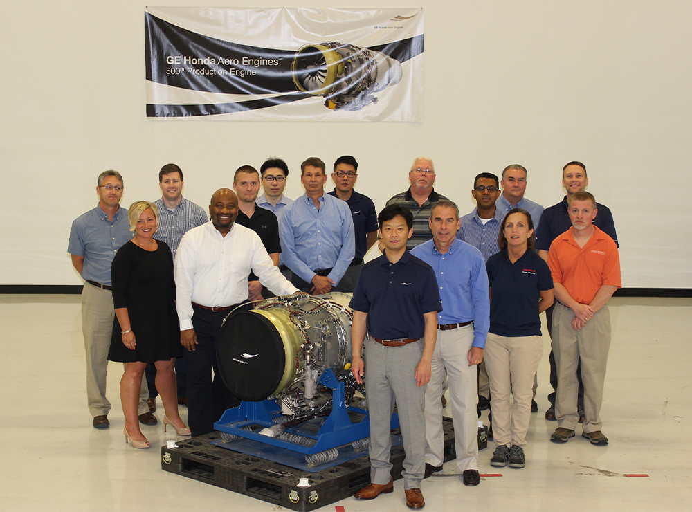 GE Honda Aero Engines Marks 500th Production Engine